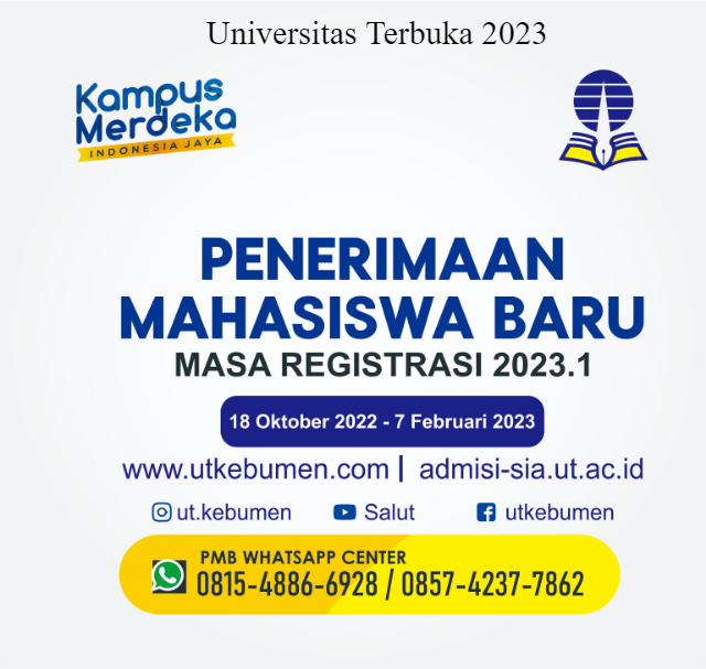 Inilah Pendaftaran Universitas Terbuka 2023 Dibuka